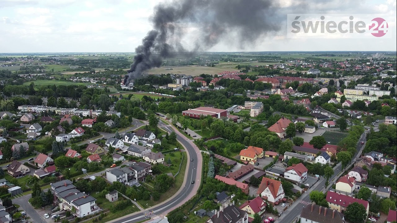 Dymy nad Świeciem. Pożar wytwórni styropianu na Chmielnikach