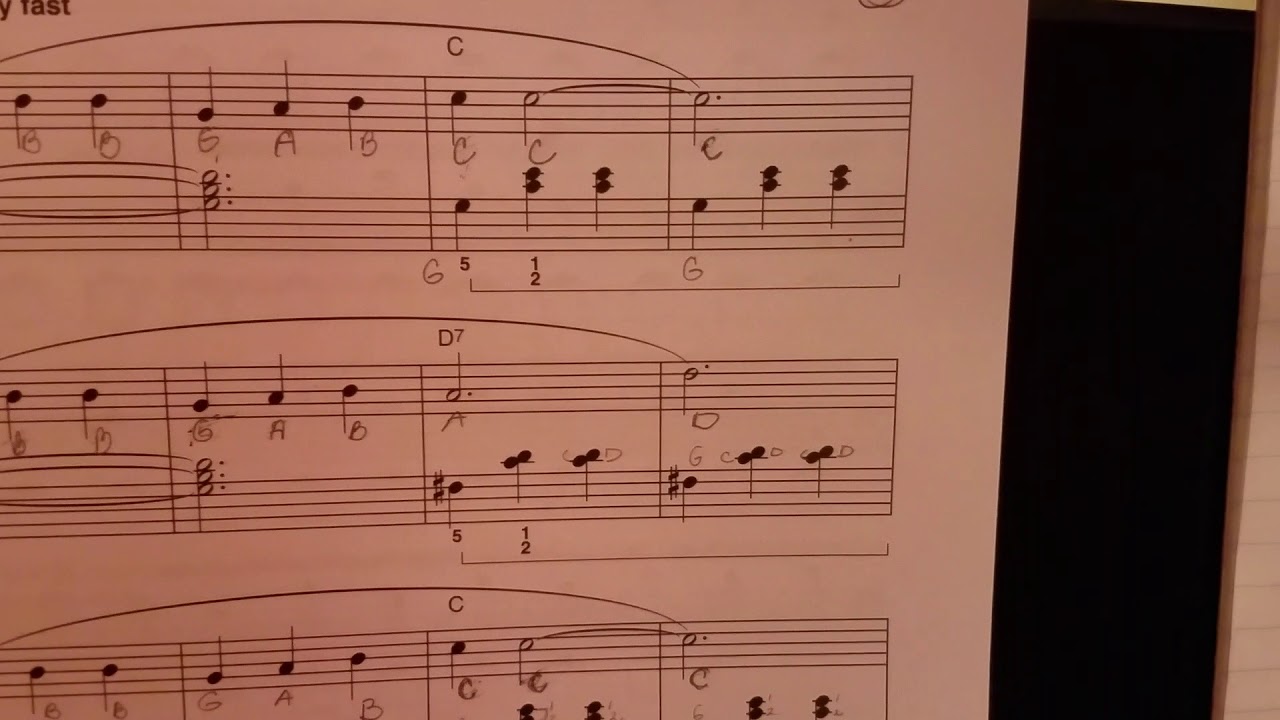 How to play beautiful brown eyes from the Alfred's adult all-in-one course