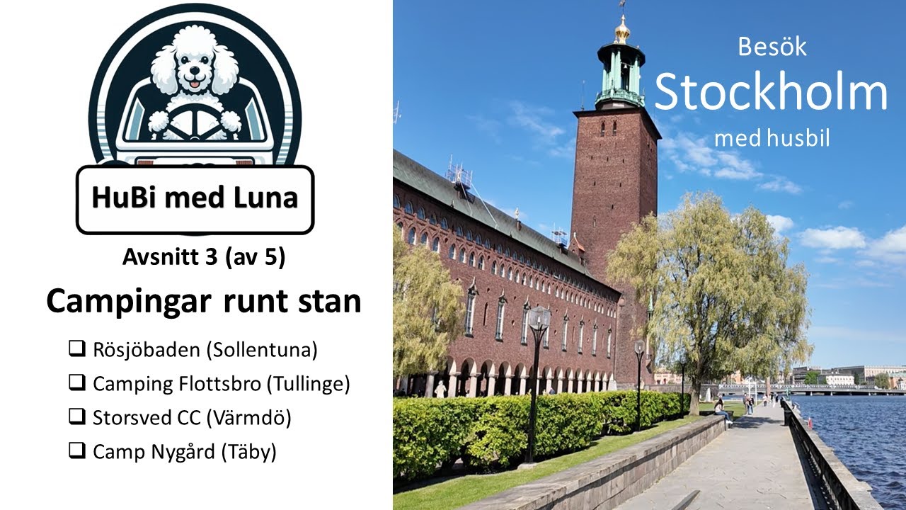 Besök Stockholm med Husbil. - Avsnitt 3.  Campingar runt stan