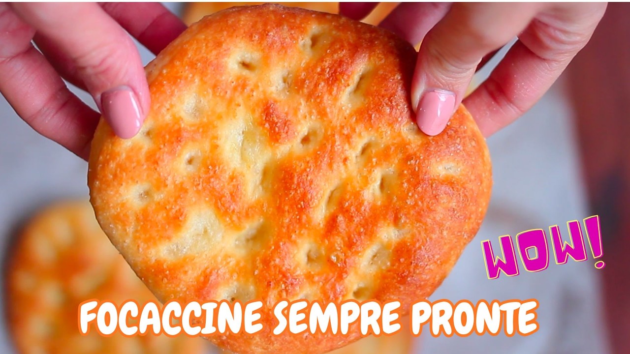 FOCACCINE SEMPRE PRONTE 😍 Ricetta Facilissima e Super Soffici