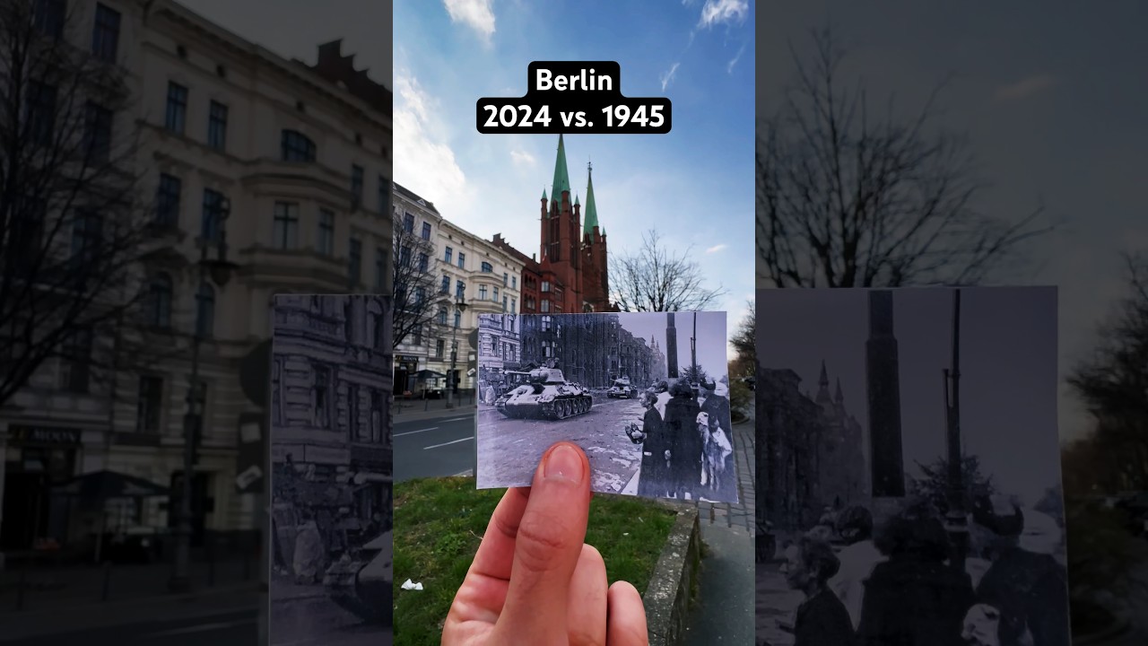 THEN & NOW &ndash; Berlin: Germany History old photo #berlin #history #timetravel #ww2 #germany