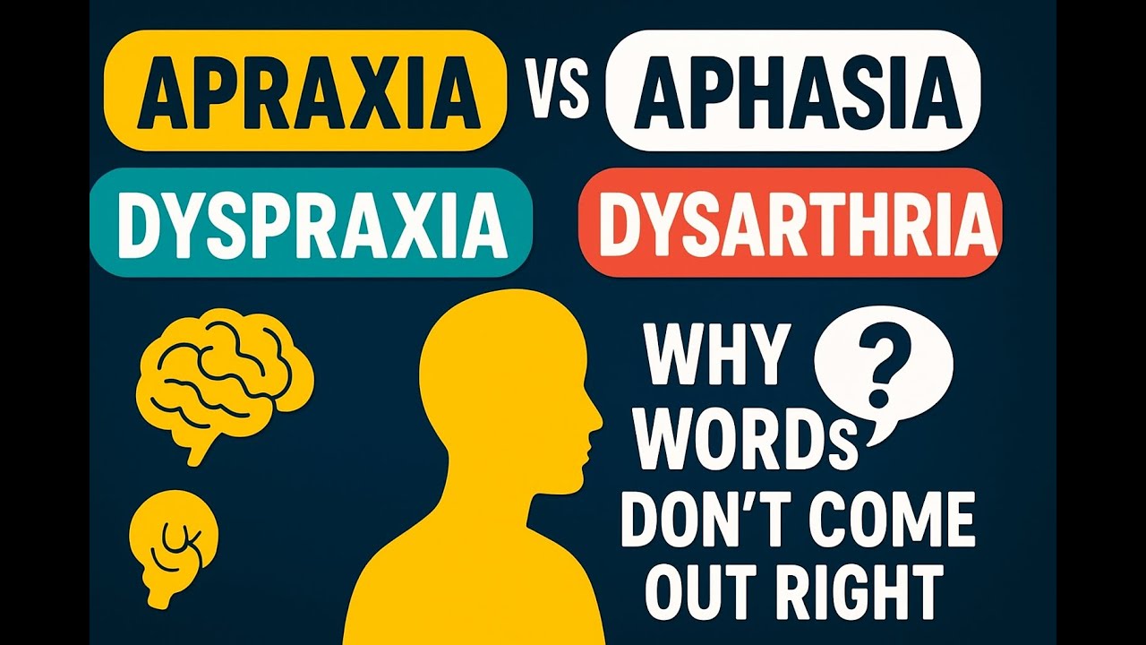 Apraxia, Dyspraxia, Aphasia & Dysarthria Explained with Examples | Speech & Language Disorders