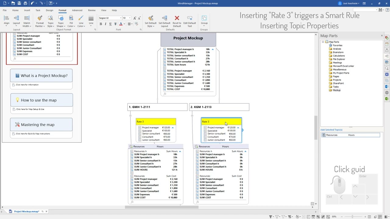 MindManager Project Mockup: Learn how to create a project