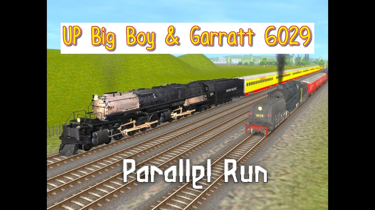UP 4014 Big Boy & NSWGR Garrett 6029 - Parallel Run - Trainz: A New Era Video