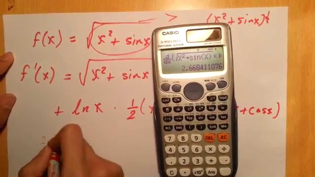 How to Differentiate using calculator