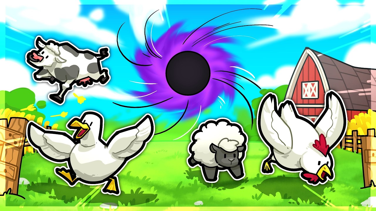 I summoned a black hole to eat these animals