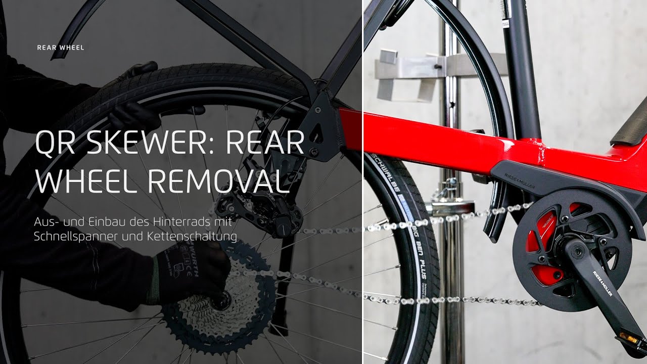 Quick-release skewer: How to remove and install the rear wheel with a derailleur gear
