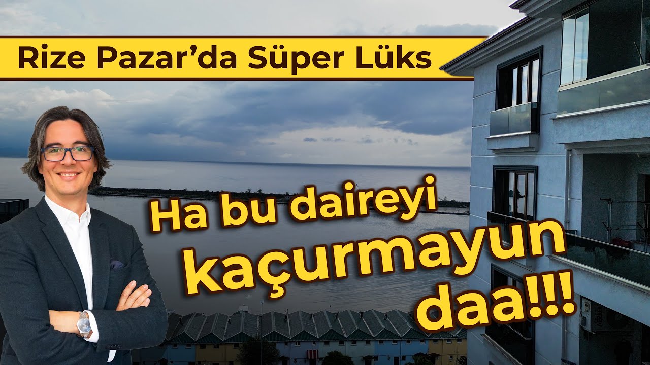 Rize Pazar Sahilinde Satılık Deniz Manzaralı 3+1 Süperlüks Daire 🏠🥳🥳