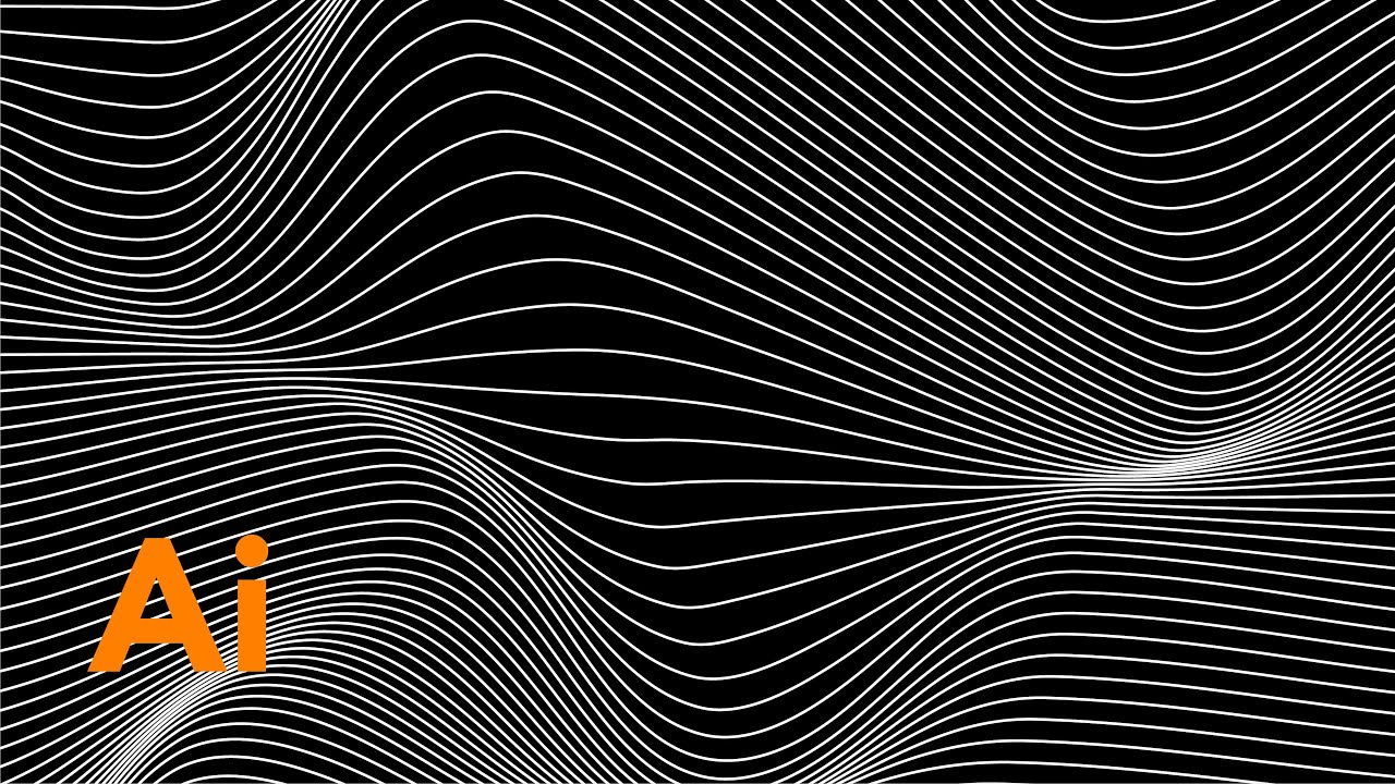 Wave Contour Poster Design | Illustrator Tutorial
