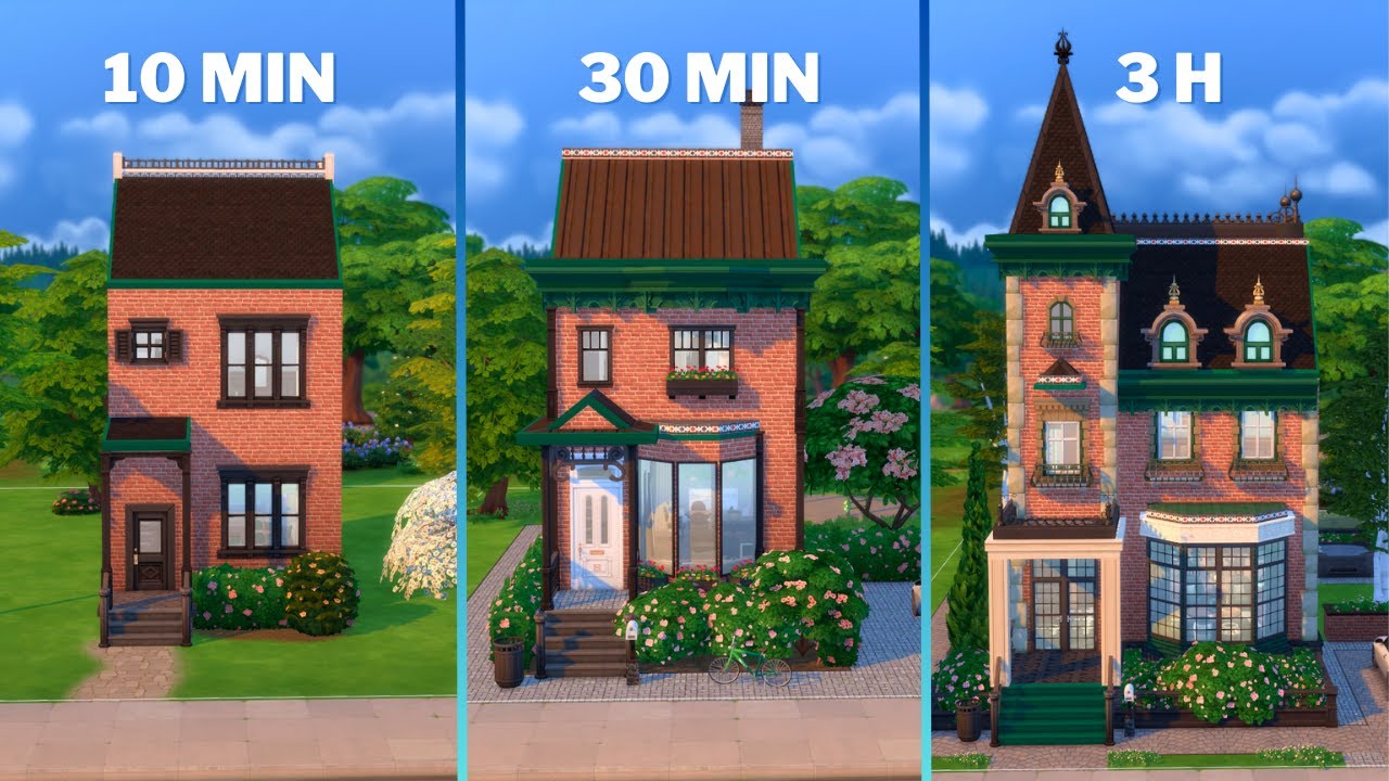 Une maison en 10 MIN vs 30 MIN vs 3H sur les sims 4 !