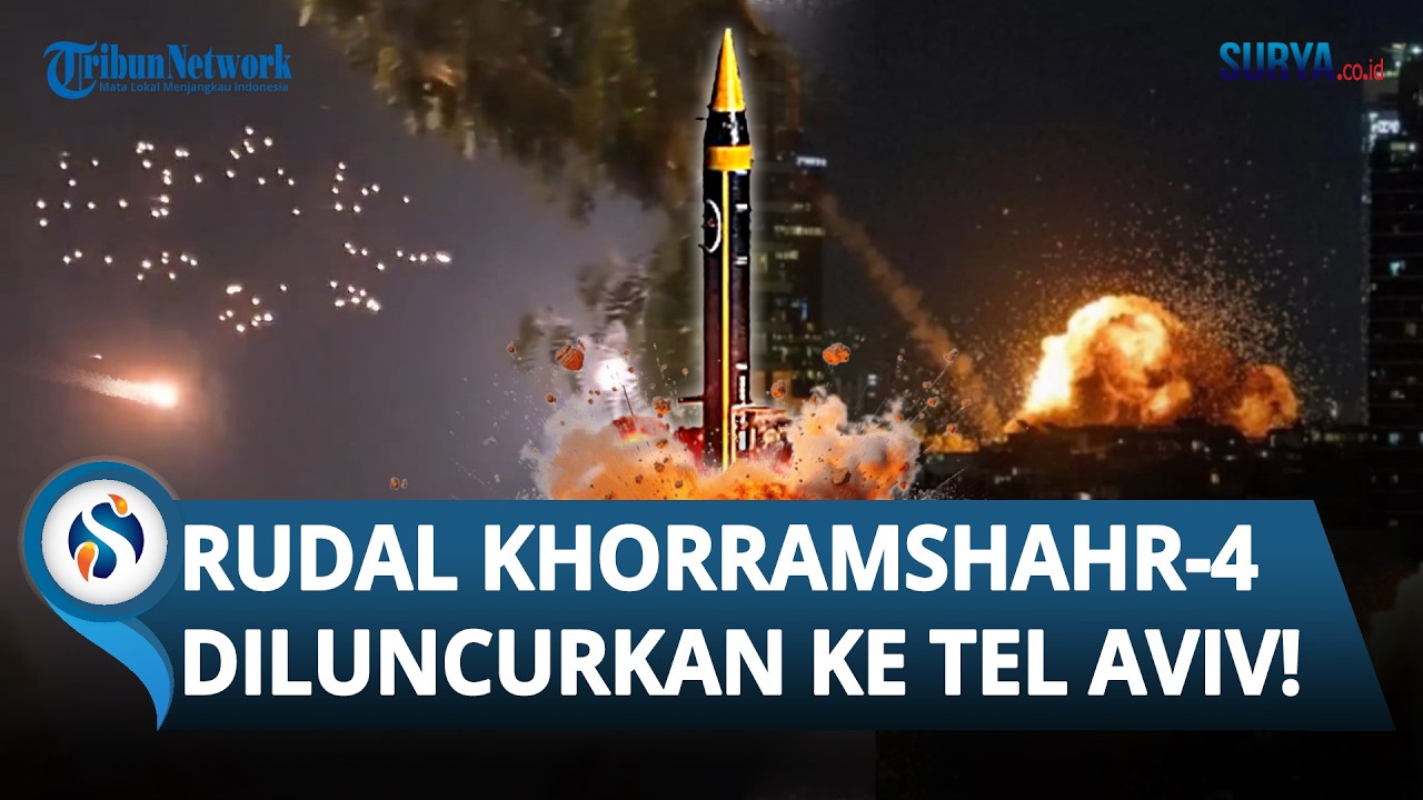 HULU LEDAK 1 TON! Iran Luncurkan Rudal Khorramshahr-4 Hantam Bandara Ben Gurion Tel Aviv!