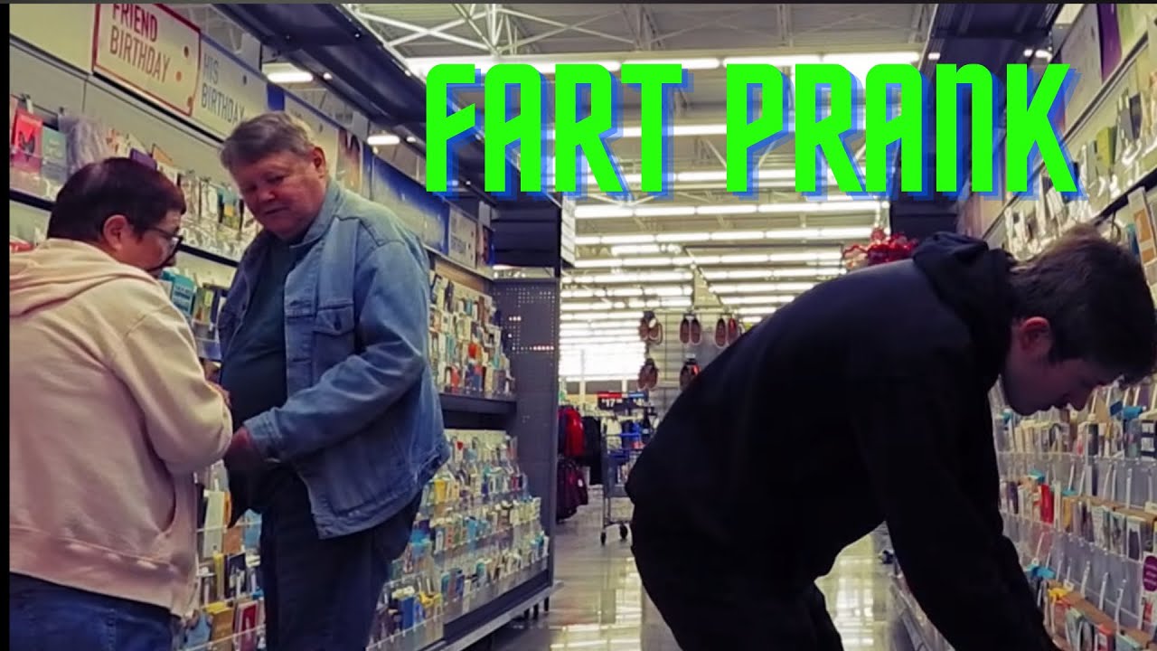 Guy in black farts near people with leg lifts at the store! THE POOTER