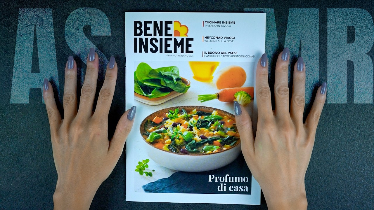 ASMR 📖 Sfogliando BENE INSIEME • Giornalino Conad (Soft Whispering)