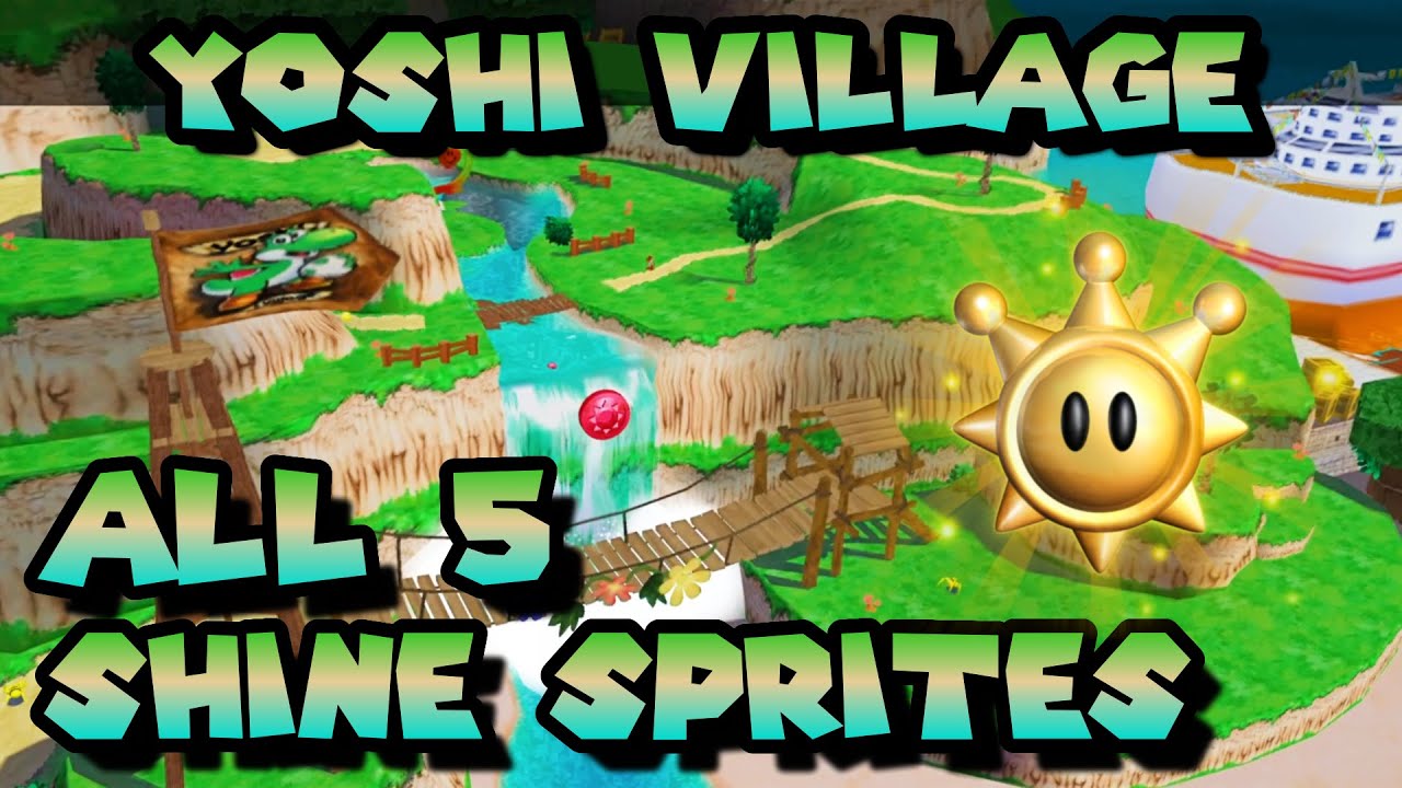 All Shine Sprites in Yoshi Village | Super Mario Eclipse