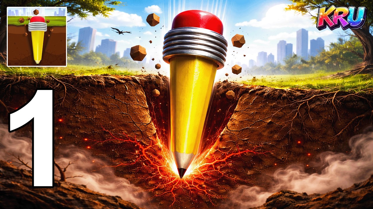 Pen Dig Walkthrough Part 1 - Dig & Upgrade (Gameplay iOS, Android)