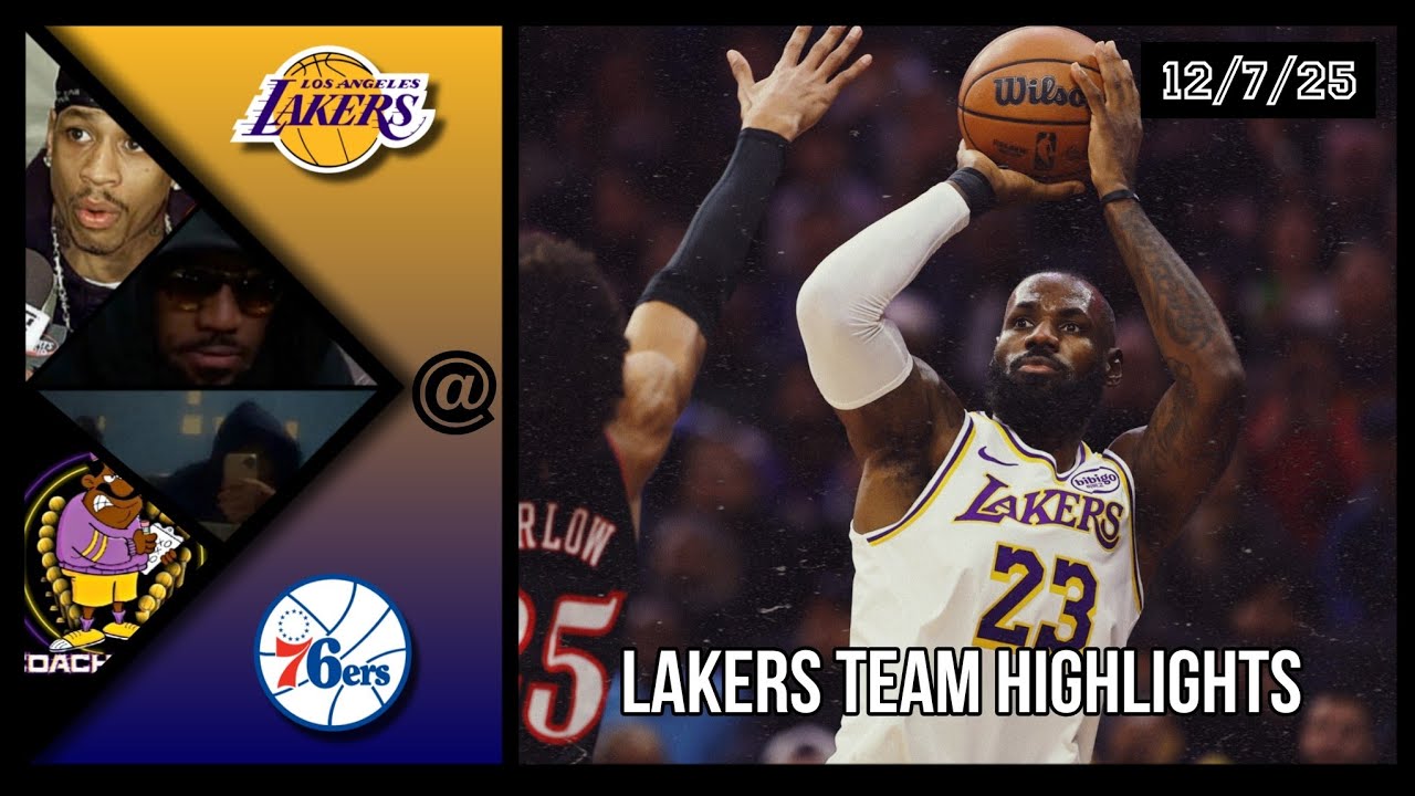 Lakers Team Highlights @ 76ers reaction W/ Coaches Den