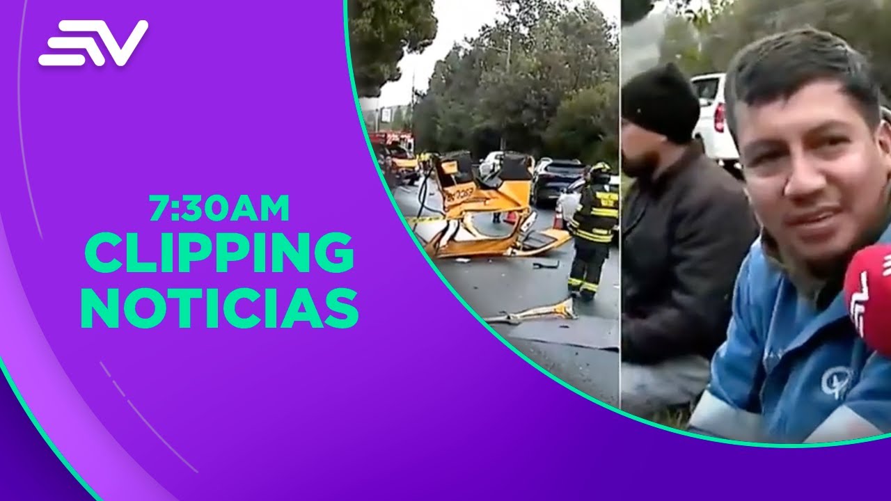 Niño fallece tras choque de una buseta y un tráiler en la av. Simón Bolívar | Televistazo | Ecuavisa