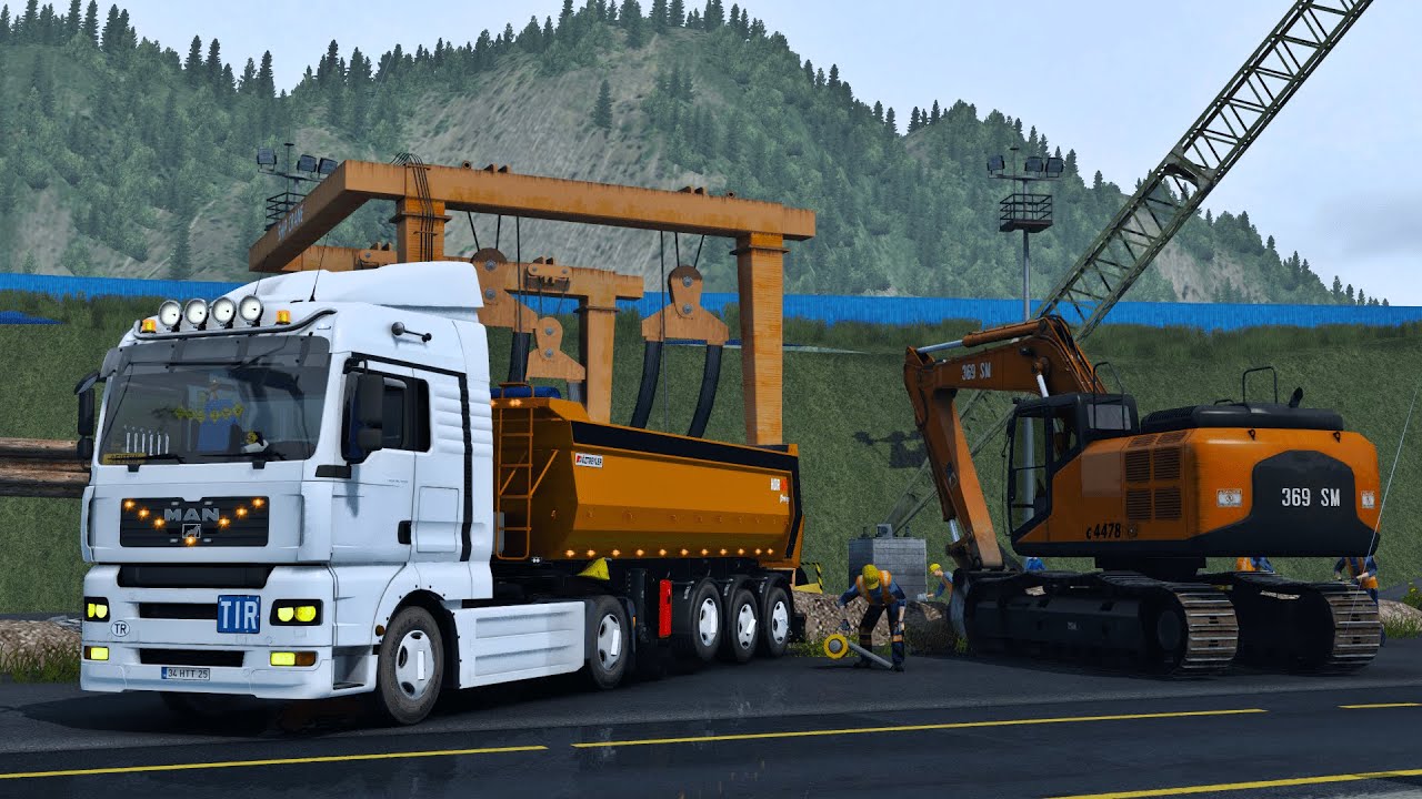 Ankara G&ouml;lbaşı Alt Ge&ccedil;it İnşaat Alanına Malzeme Taşıdık | Man TGA #g29 #ets2