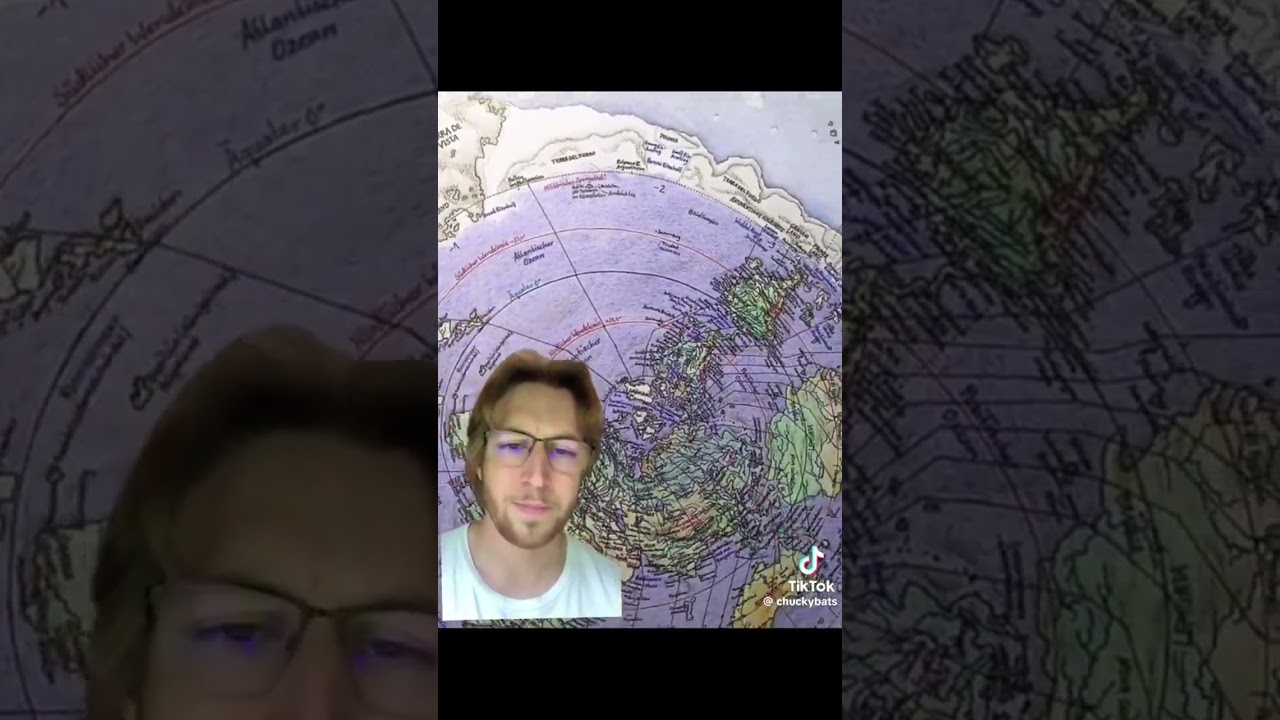 An Old German Flat Earth Map | Extra Continents and Reflection on the Moon