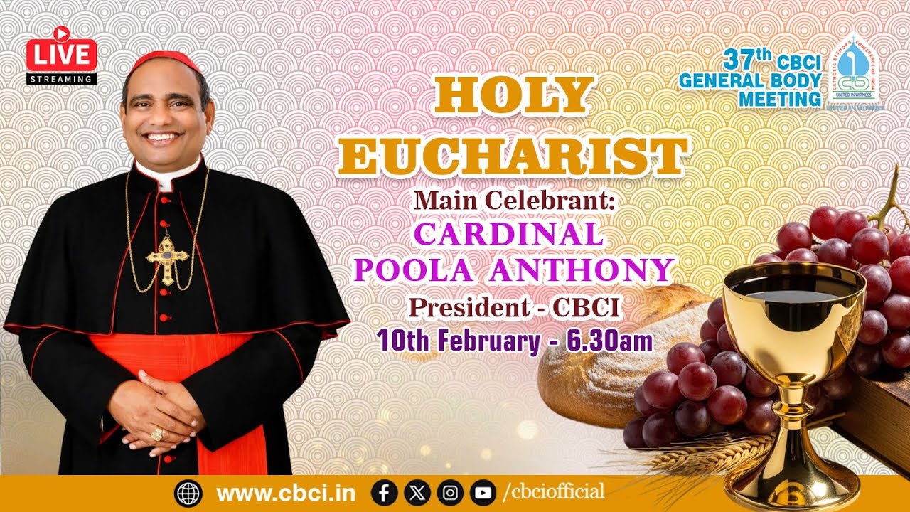 CBCI Live | Holy Eucharist | Cardinal Poola Anthony | Newly Elected CBCI President