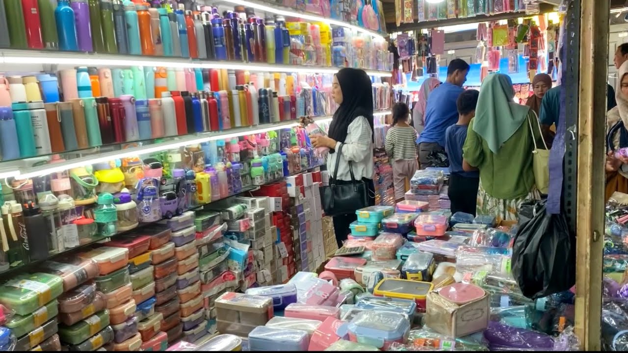 BELANJA GROSIR KOTAK PENSIL, TUMBLER & KOTAK MAKAN DI PASAR ASEMKA #perlengkapansekolah