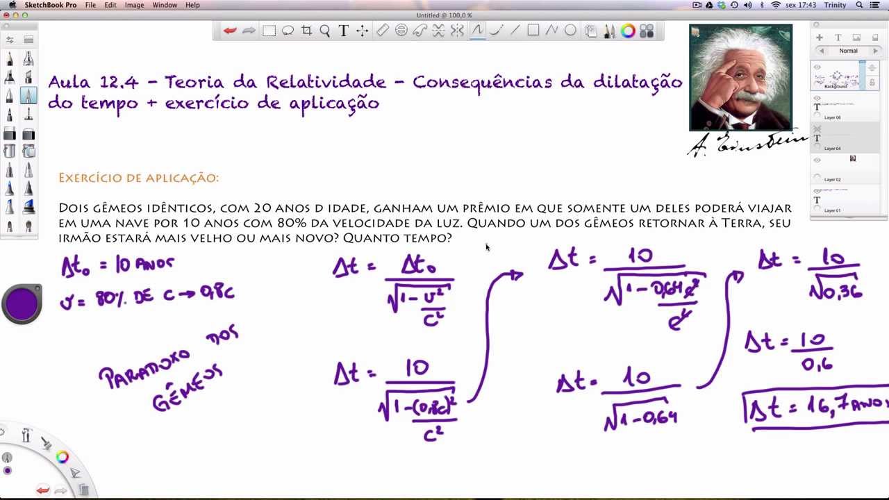 Aula 12.4 - Teoria da Relatividade - Consequências da dilatação do tempo [HD]