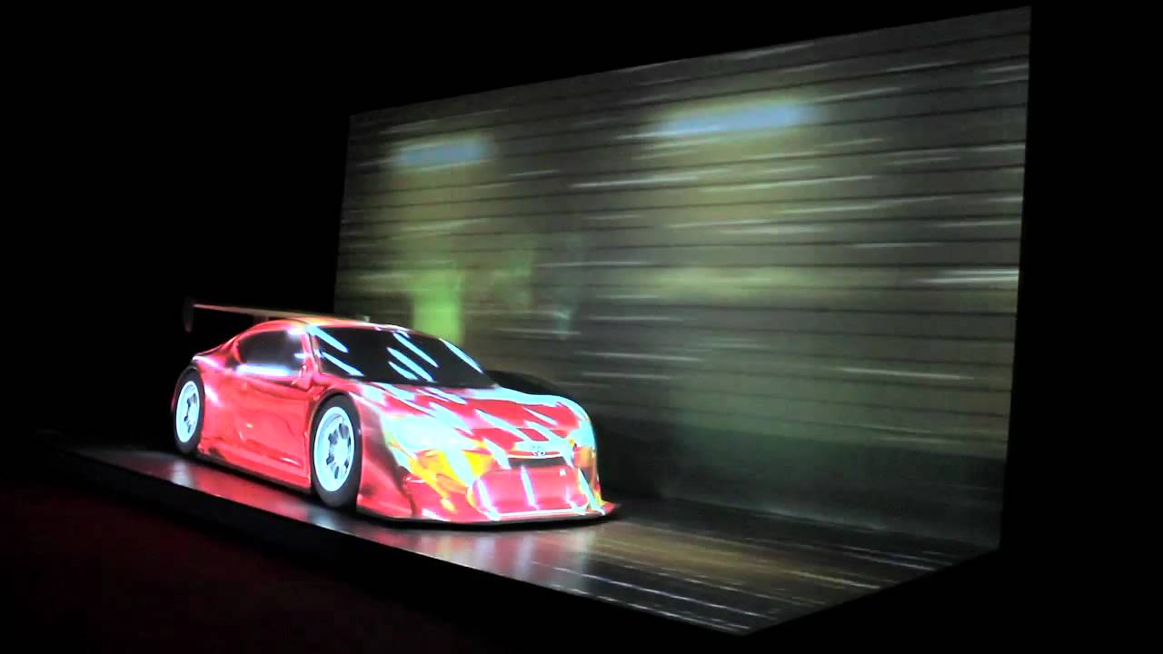3D projection mapping on the toyota 86 using Hippotizer media servers