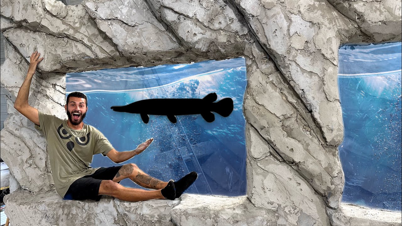 HAND BUILDING GIANT ROCKS FOR 6000G MONSTER FISH TANK PT.4