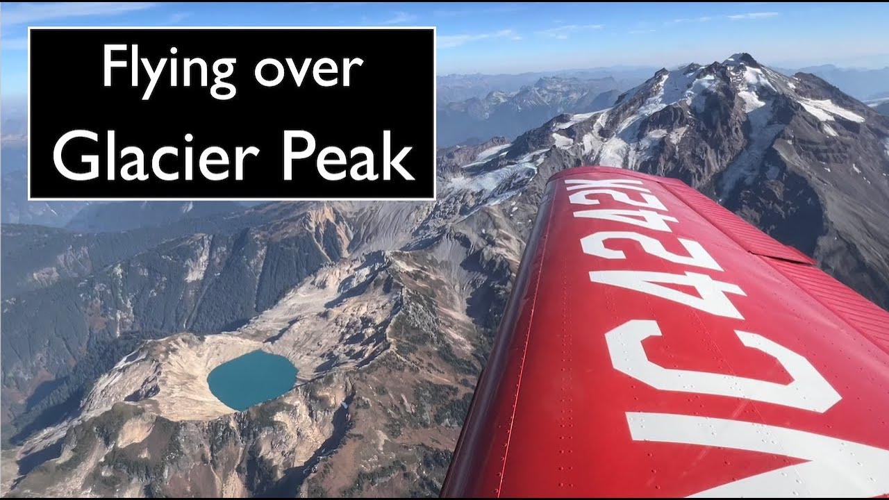 Flying over Glacier Peak Volcano