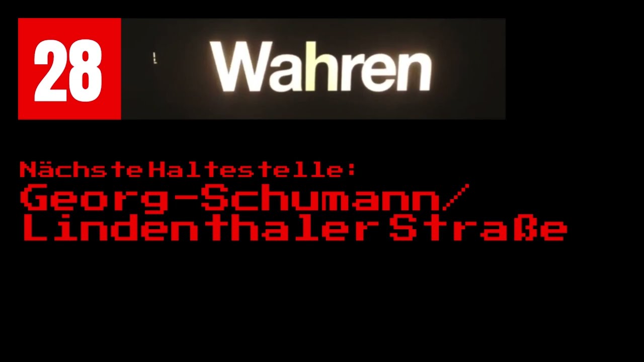 LVB Haltestellen Ansagen 1993-1997 Linie 28 Markkleeberg-West - Wahren
