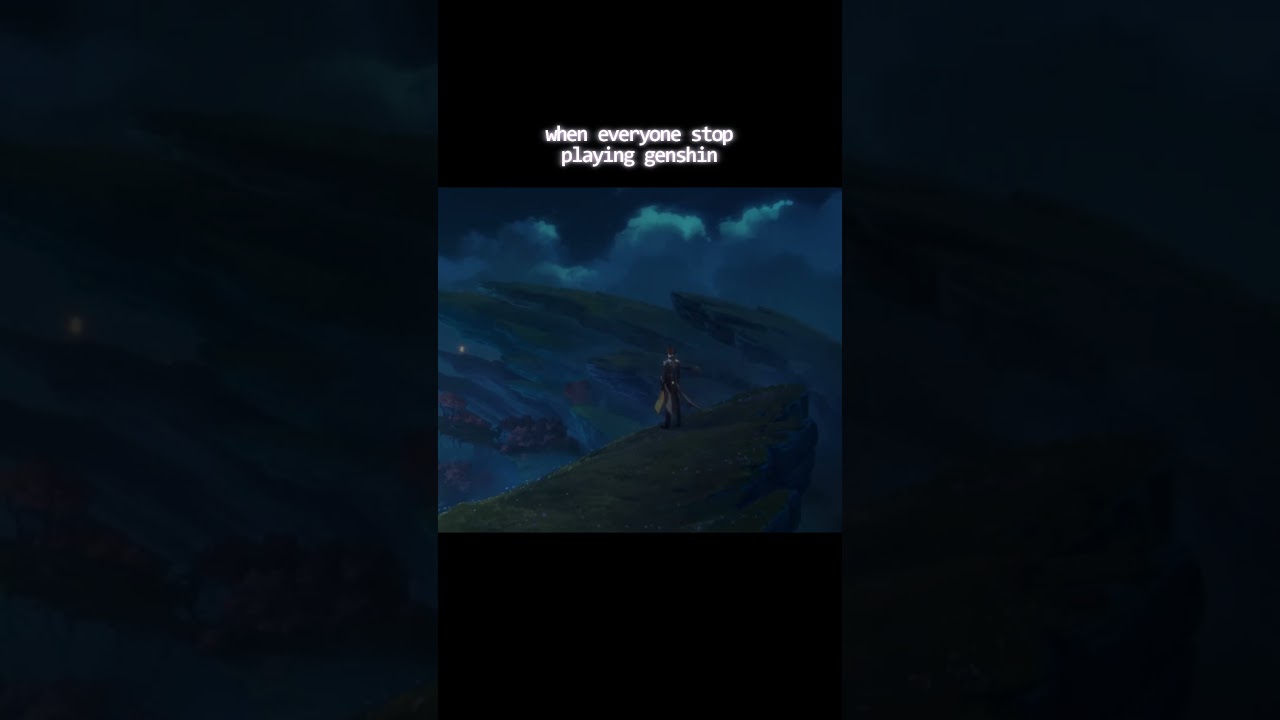 when everyone stop playing genshin #genshinimpact #shorts #snowfall