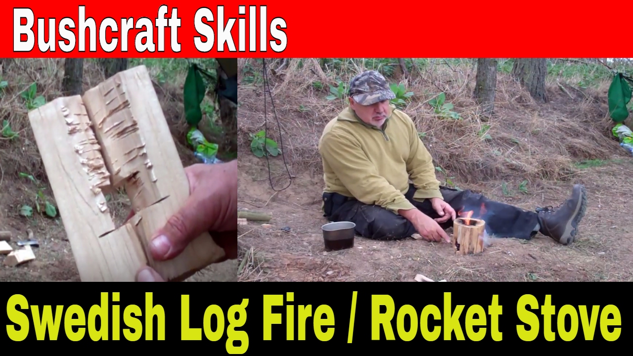 Prepping Survival And Bushcraft Skills - Wood Log Stove, Swedish Rocket Stove - For Bugout And SHTF