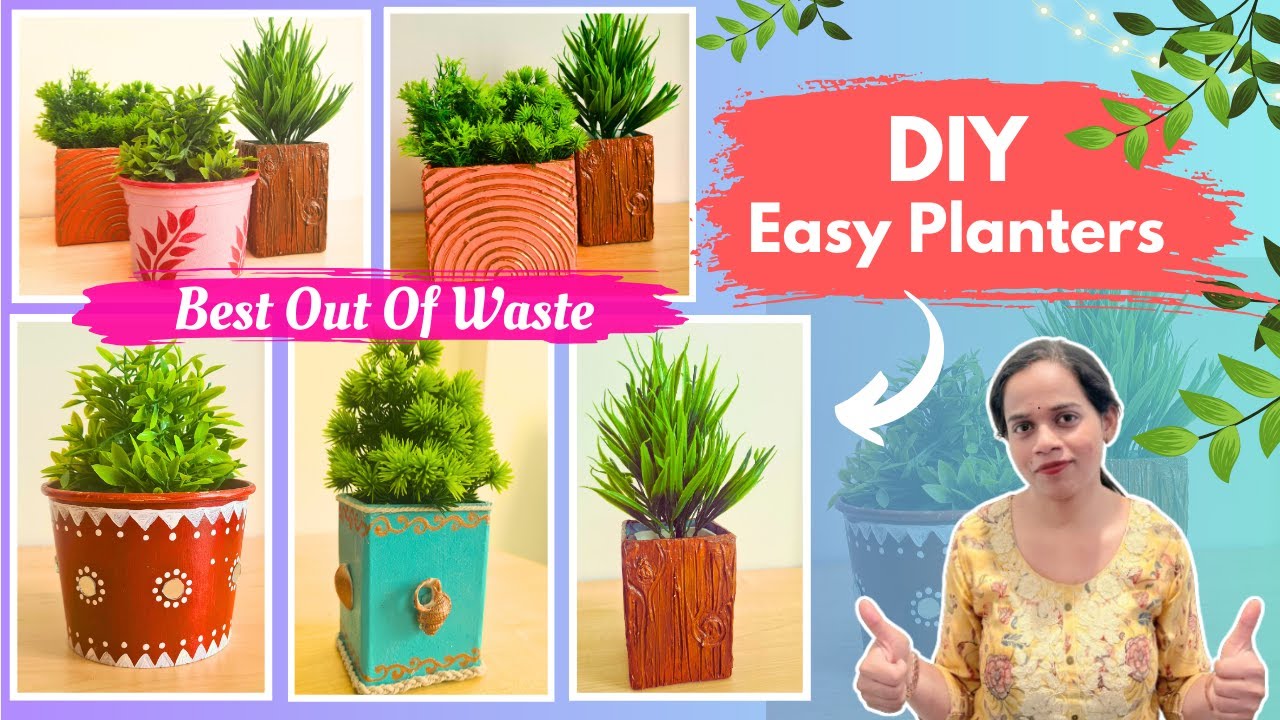 Make Planters At Home From Waste Materials | Easy DIY planter ideas | Planters from Cardboard