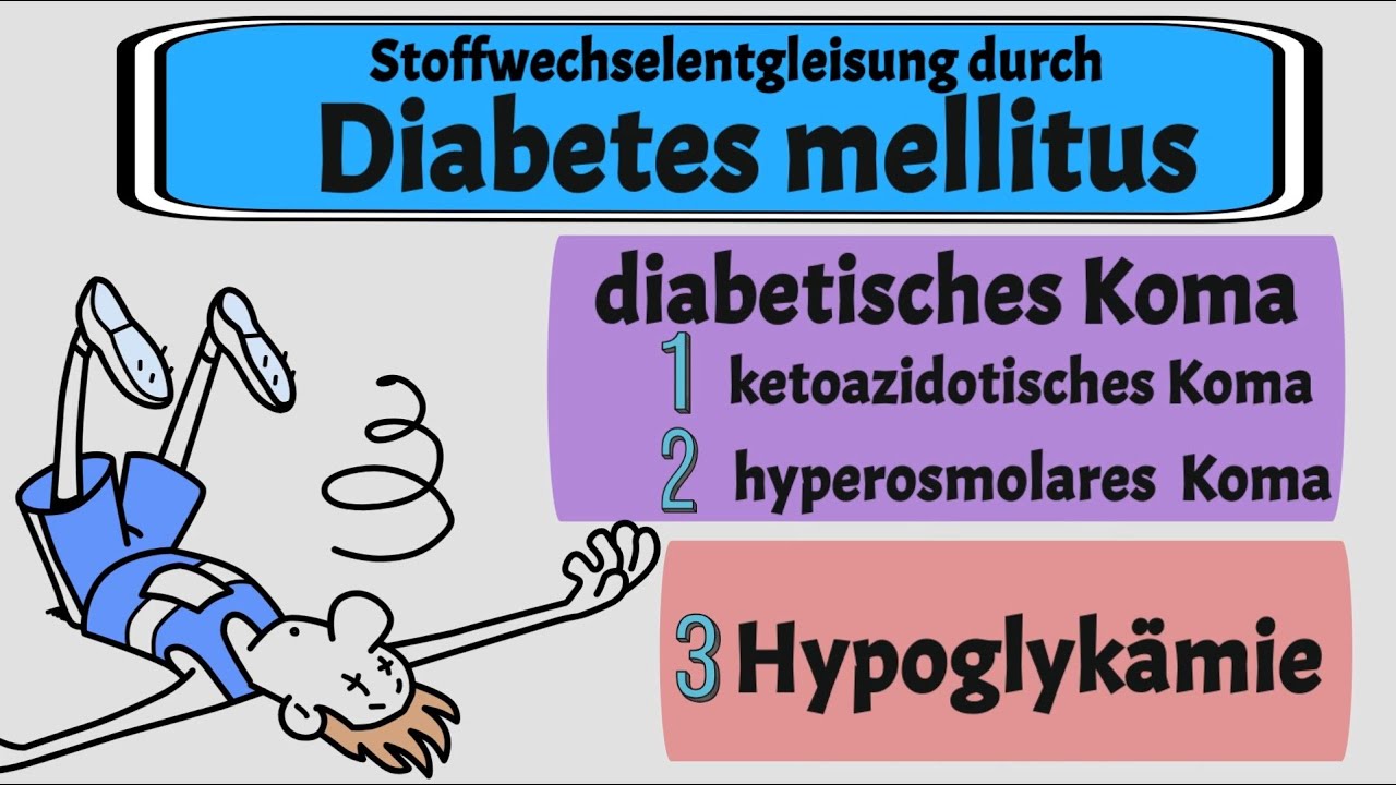 Gefahr bei Diabetes mellitus |  Stoffwechselentgleisung | diabetisches Koma & Hypoglykämie