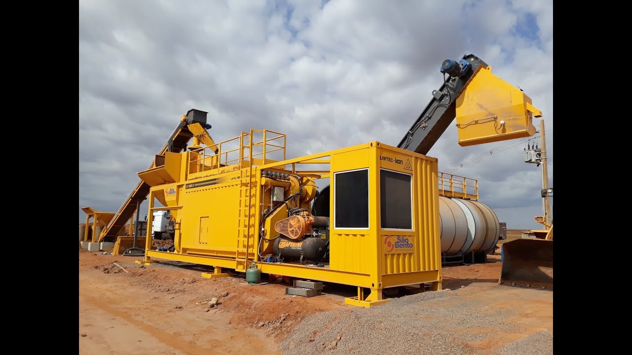 Usina de Asfalto em containers 40 t/h - LX 4000C. Melhor relação custo x benefício.