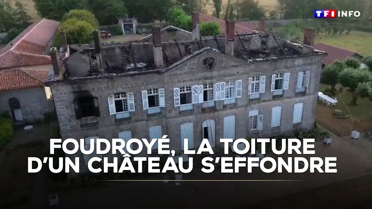Foudroyé, un château classé monument historique ravagé｜TF1 INFO