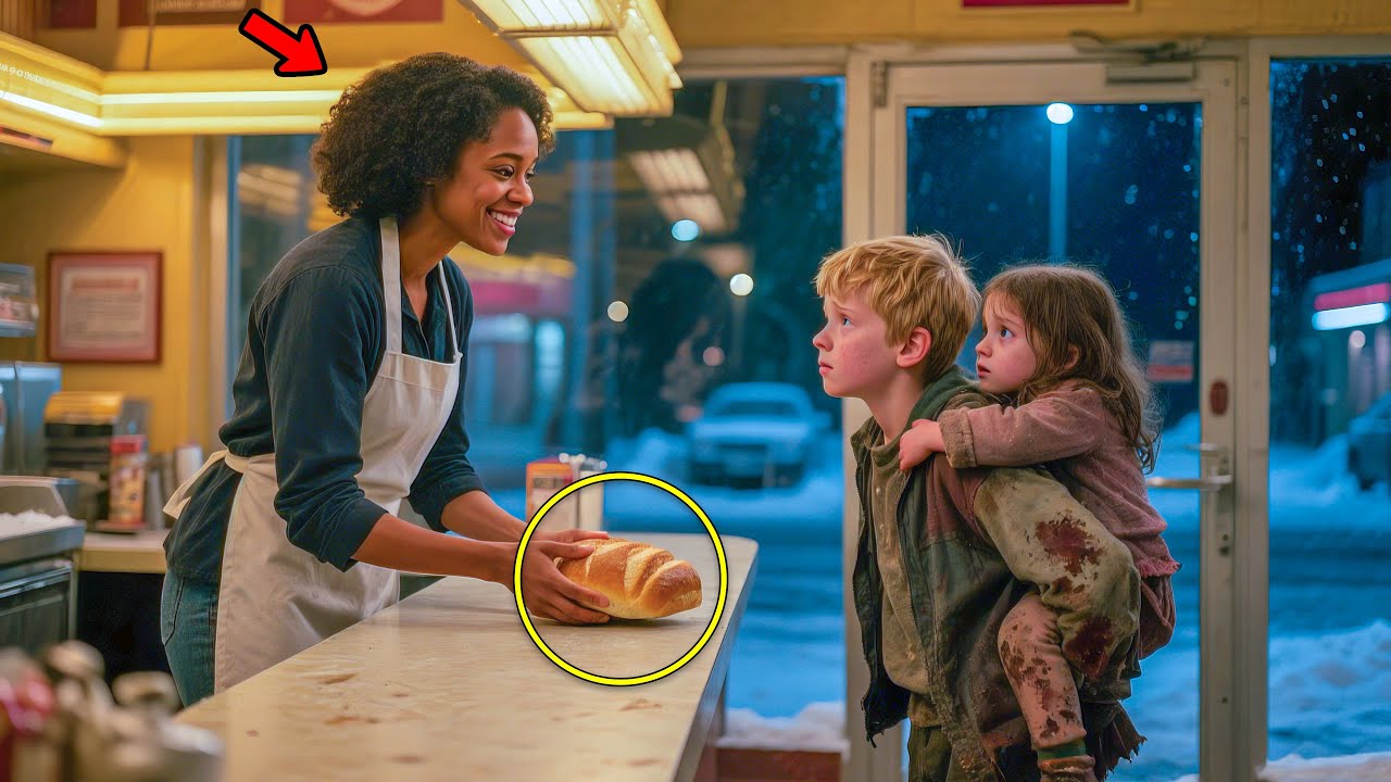 Black Waitress Helps 2 Starving Orphans on a Cold Night, Next Day, a Luxury Car Arrives at Her Door
