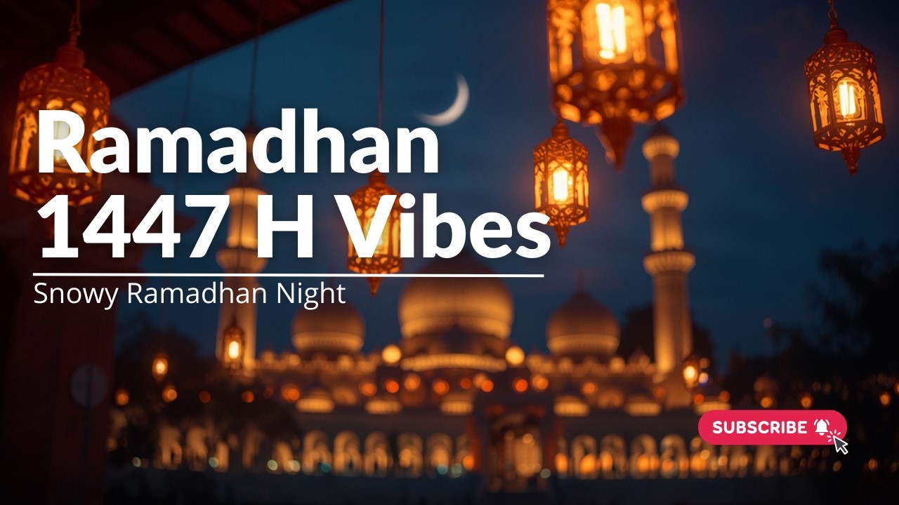Snowy Ramadan Night ❄️🌙 | Peaceful Turkish Mosque Ambience Under the Moon