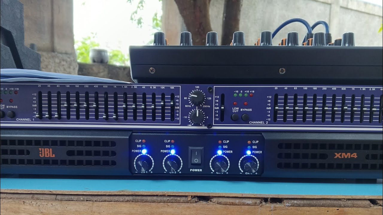 Power amplifier 1U JBL XM 4 channel class D 1500watt 8 ohm tipis tenaga besar