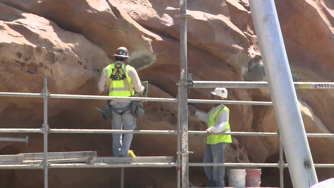 Behind the Fantasyland construction walls