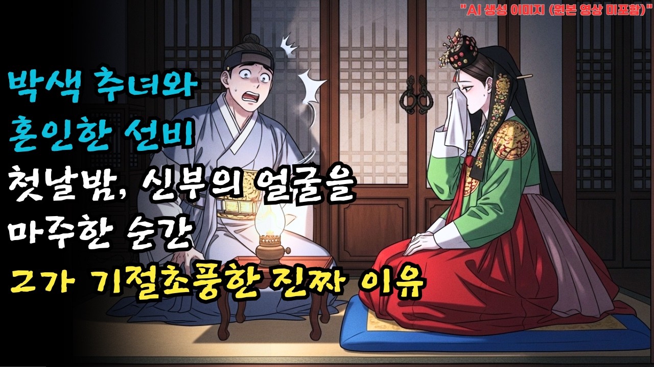 [야담] 박색 추녀와 결혼한 선비, 첫날밤 신부의 얼굴을 보고 기절초풍한 진짜 이유 | 야담 |옛날이야기 |민담 |전설 | 설화