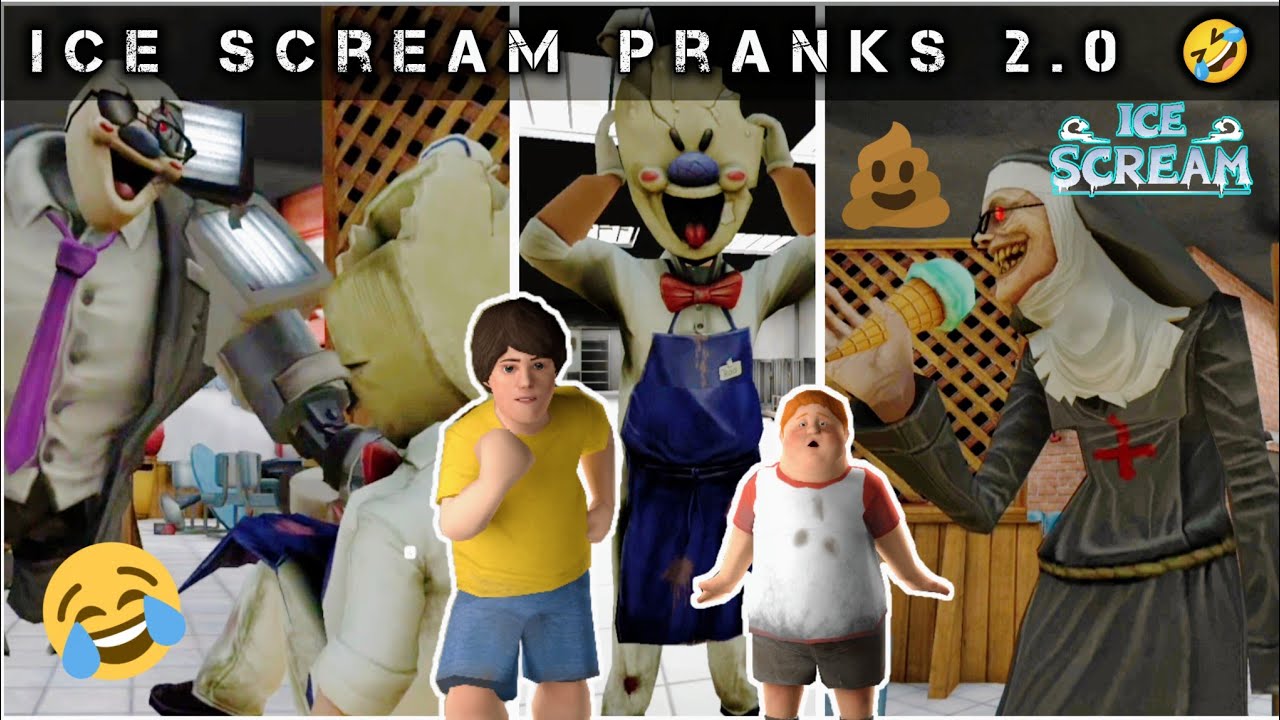 Ice Scream pranks 2.0 funny full gameplay + music 🤣