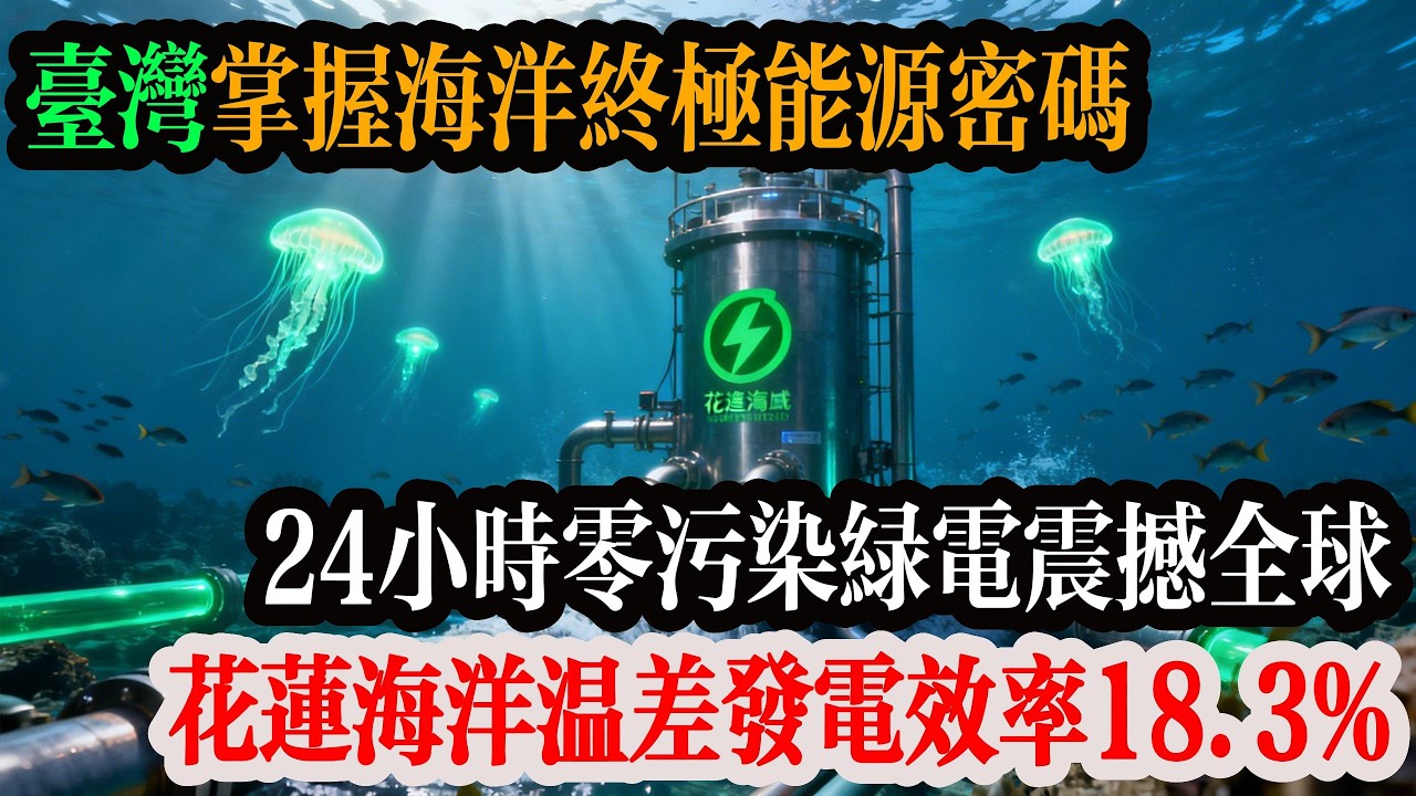 深海 600 米！台灣掌握海洋終極能源密碼，24 小時零污染綠電震撼全球，花蓮海洋溫差發電效率 18.3%，直接碾壓日美。#台灣