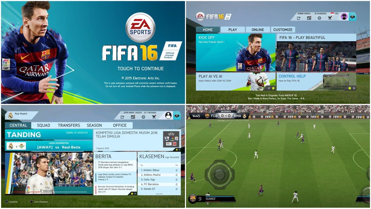 FIFA 2016 MOBILE ОРИГИНАЛЬНЫЙ ОФФЛАЙН-РЕЖИМ КАРЬЕРЫ | НОВЫЕ ОБЛИКИ И НОВЕЙШИЕ ФОРМЫ FIFA 16