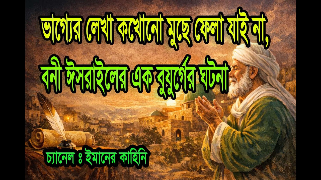 ভাগ্যের লেখা কখনো মুছে ফেলা যায় না | বনী ঈসরাইলের এক বুযুর্গের আশ্চর্য ঘটনা | Channel Imaner Kahini