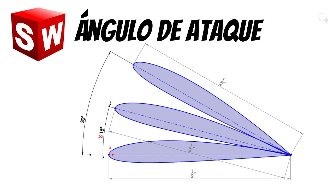 Ángulo de ataque/incidencia de un ala en Solidworks | Dibujando Aviones en Solidworks
