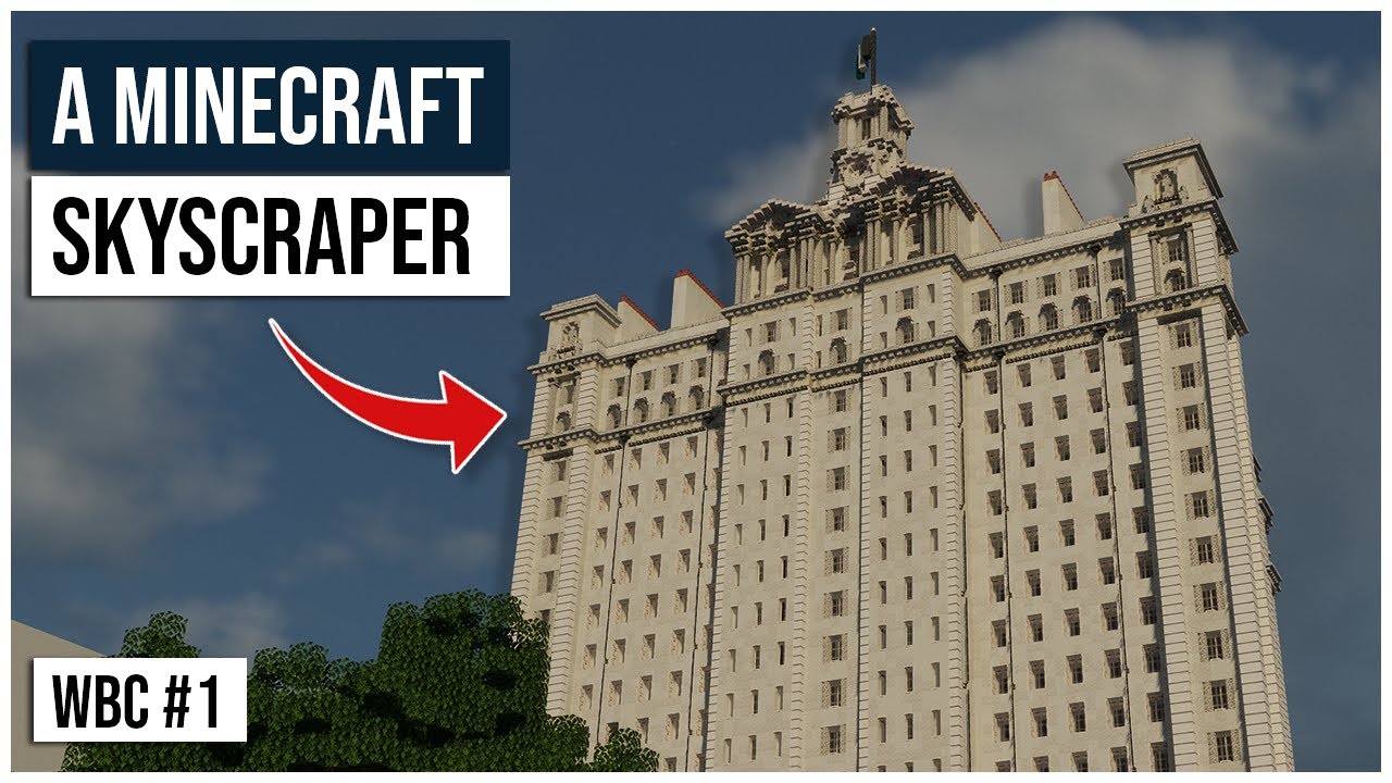 Первый небоскреб в моем городе в Minecraft (Строительство города Уайтбург)