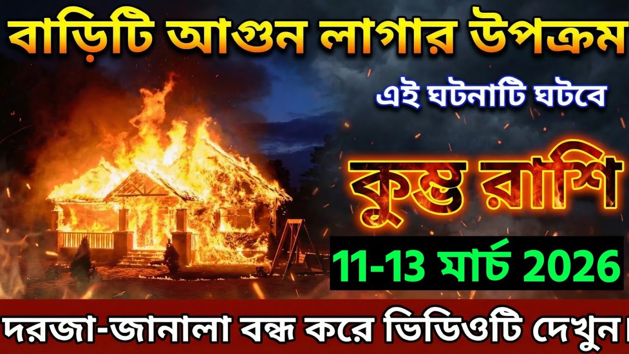 কুম্ভ রাশি,২২-২৪ ফেব্রুয়ারী, ২০২৬ বাড়িটি আগুন লাগার উপক্রম দরজা-জানালা বন্ধ করে ভিডিওটি দেখুন।
