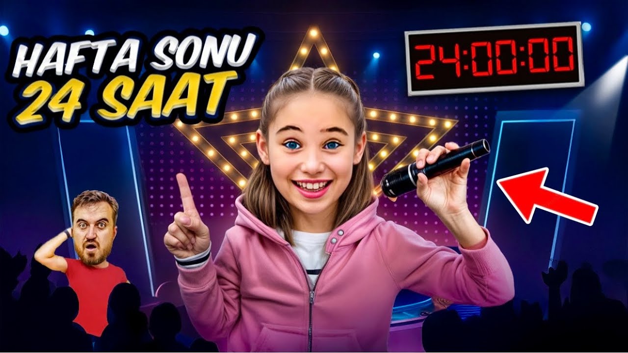 ELİF SİNEM HAFTA SONU 24 SAAT VLOG !! SAHNEYE ÇIKTIM ŞARKI SÖYLEDİM !!
