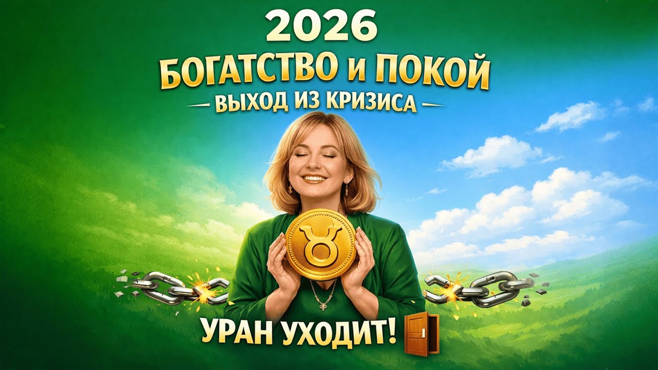 ТЕЛЕЦ ♉️ ГОРОСКОП 2026. КОНЕЦ ХАОСА! 💥 Уран меняет вашу Судьбу: Деньги, Любовь и Очищение